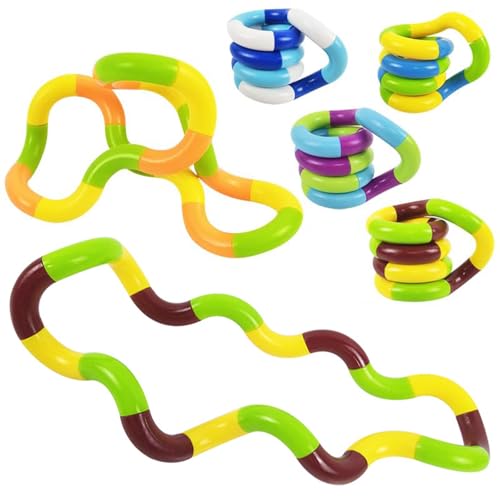 5 Stück Fidget Twister Handspielzeug, Twister Fidget Toy Tangle Fidget, Stressabbau Twister Fidget Toy, Für Kinder, Erwachsene, Tangle Fidget Toy, Verbesserung Der Hand-Augen-Koordination 5 Stück Fidget Twister Handspielzeug, Twister Fidget Toy Tangle Fidget, Stressabbau Twister Fidget Toy, Für Kinder, Erwachsene, Tangle Fidget Toy, Verbesserung Der Hand-Augen-Koordination von Doukesh