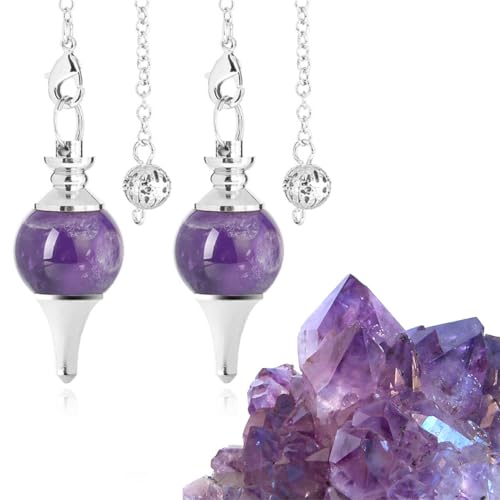 Doukesh 2 PCS Pendel zum Wahrsagen der Radiästhesie aus Amethyst,Wahrsagerische Pendel aus Amethyst,Radiästhesie Pendel,Wahrsagerische Pendel,Pendel zum Wahrsagen der Radiästhesie Doukesh 2 PCS Pendel zum Wahrsagen der Radiästhesie aus Amethyst,Wahrsagerische Pendel aus Amethyst,Radiästhesie Pendel,Wahrsagerische Pendel,Pendel zum Wahrsagen der Radiästhesie von Doukesh