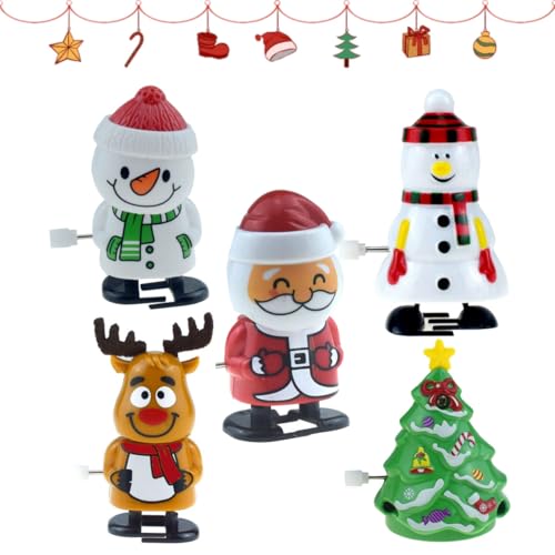 Doukesh 5 Stücke Aufziehspielzeug Weihnachten Wind Up Rentier Weihnachtsbaum Schneemann Weihnachtsmann Aufziehfigur Adventskalender Füllung Uhrwerk Spielzeug für Kinder Doukesh 5 Stücke Aufziehspielzeug Weihnachten Wind Up Rentier Weihnachtsbaum Schneemann Weihnachtsmann Aufziehfigur Adventskalender Füllung Uhrwerk Spielzeug für Kinder von Doukesh