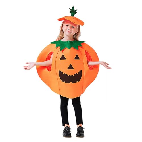 Doukesh Halloween Kürbis Kostüm für Kinder Lustige Kürbis Kostüm mit Kürbishut Halloween Kostüm Kürbiskostüm für Karneval Cosplay Doukesh Halloween Kürbis Kostüm für Kinder Lustige Kürbis Kostüm mit Kürbishut Halloween Kostüm Kürbiskostüm für Karneval Cosplay von Doukesh