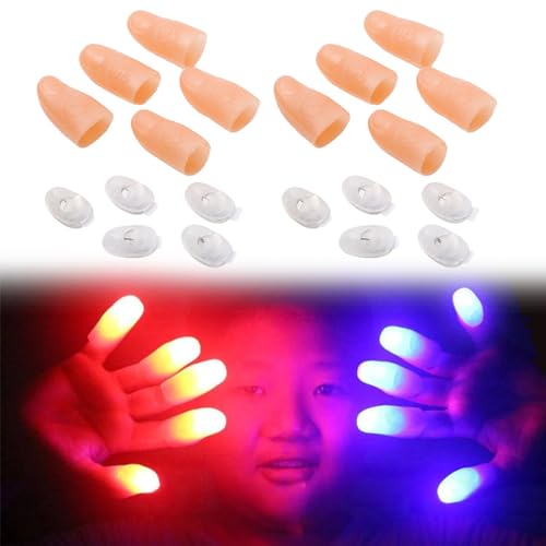 Magische Lichter für Daumen LED Finger Lamps Daumen Licht LED Fingerlampe Magic Light UP Finger Magic Make-up falsche Finger Magische Daumenlichter Magic Prop für Halloween Spielzeug für Kinder von Doukesh