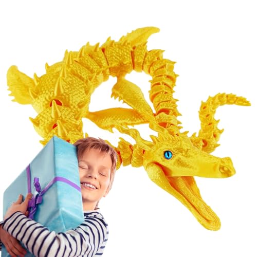 Dovxk Artikulierter Drache, Drache 3D gedruckt | 3D-gedrucktes Drachenspielzeug,Voll beweglicher Drache, Zappeldrache für Kinder, Jungen, Erwachsene, verbessert die Konzentration von Dovxk