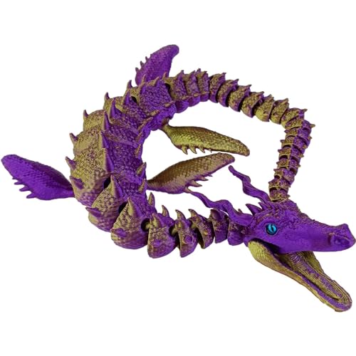 Dovxk Artikulierter Drache, Drache 3D gedruckt - Kristalldrache mit flexiblen Gelenken | Voll bewegliches 3D-gedrucktes Drachen-Zappelspielzeug für Erwachsene, Jungen und Kinder von Dovxk