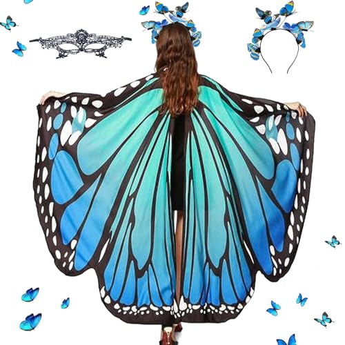 Dowdiles Damen Schmetterling Kostüm,Karneval Maskerade,Schmetterlingsflügel Erwachsene Frauen und Stirnband Masken Dowdiles Damen Schmetterling Kostüm,Karneval Maskerade,Schmetterlingsflügel Erwachsene Frauen und Stirnband Masken von Dowdiles
