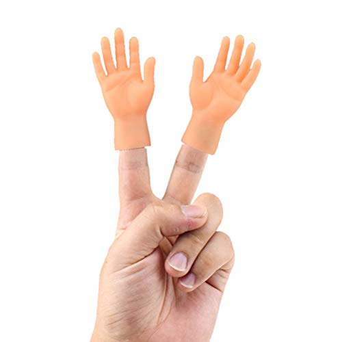 Dowoa 2 Stück Fingerpuppe Mini Finger Hände Lustige Handpuppe für Spiel Halloween Weihnachten Handzubehör von Dowoa