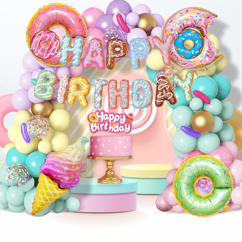 Doyomtoy 140PCS Donut Thema Ballon Geburtstag, Ballonbogen Set, Aluminium Folie Ballons, Party Dekoration, Geburtstag Dekoration, Dekoration Hochzeit Doyomtoy 140PCS Donut Thema Ballon Geburtstag, Ballonbogen Set, Aluminium Folie Ballons, Party Dekoration, Geburtstag Dekoration, Dekoration Hochzeit von Doyomtoy