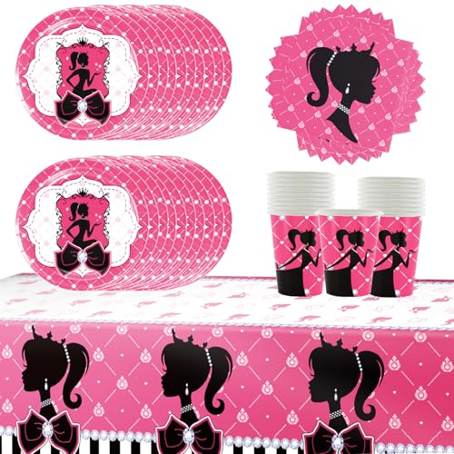 Doyomtoy 61 Stück rosa Barbie Partygeschirr inklusive Tassen, Teller, Servietten, Tischdecken, geeignet für Kindergeburtstage, Jungen- und Mädchenpartys und andere Szenarien für 20 Gäste Doyomtoy 61 Stück rosa Barbie Partygeschirr inklusive Tassen, Teller, Servietten, Tischdecken, geeignet für Kindergeburtstage, Jungen- und Mädchenpartys und andere Szenarien für 20 Gäste von Doyomtoy