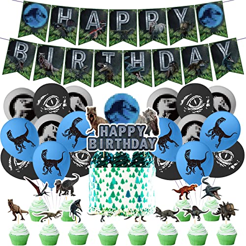 Doyomtoy Dino Geburtstag Deko Jurassic Dinosaur Luftballon Jurassi DinosBirthday Decoration set, Dino Luftballon+Birthday Banner+Cake Top Decoration Doyomtoy Dino Geburtstag Deko Jurassic Dinosaur Luftballon Jurassi DinosBirthday Decoration set, Dino Luftballon+Birthday Banner+Cake Top Decoration von Doyomtoy