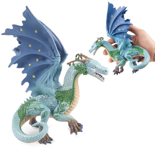 Doyomtoy Earth Dragons Figur,Drachenfigur Spielzeug,Fliegender Drachen-Erddrache Realistisch Erddrache Earth Ornament Realistisch Spielzeug-Action-Figur -Kindergeburtstagsgeschenke(Blau) von Doyomtoy