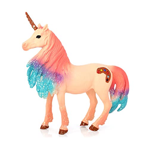 Doyomtoy Einhorn Spielfigur, Regenbogeneinhorn, Mythische Pegasus Einhorn Modell Magische Energie Kreatur Solide Farbige Einhorn, Kindergeburtstagsgeschenke von Doyomtoy