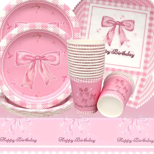 Doyomtoy Fliege Geburtstag Deko, 53 Stück Mädchen Partygeschirr Set Ballett Geburtstag Party Set Geburtstagsteller Tassen Servietten Rosa Schleife Geburtstags für Kinder Party Doyomtoy Fliege Geburtstag Deko, 53 Stück Mädchen Partygeschirr Set Ballett Geburtstag Party Set Geburtstagsteller Tassen Servietten Rosa Schleife Geburtstags für Kinder Party von Doyomtoy