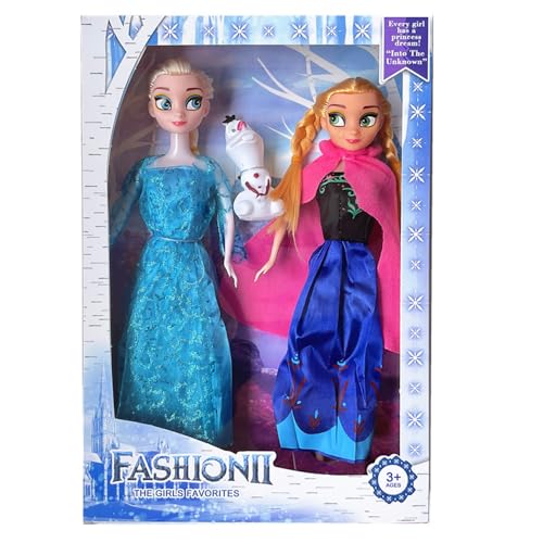 Doyomtoy Frozen Extra Puppe,Cadeau Frozen,Anna ELSA Prinzessin, 2 thematische Zeichen, bewegliche Gelenke, Geschenk für Kinder ab 3 Jahren… von Doyomtoy