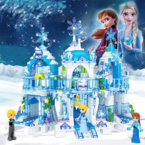Doyomtoy Frozen Spielzeug für Mädchen,Anna ELSA Prinzessin Schloss Bauen Set für 6 7 8 9 10 11 12 Jahre alt Kinder kreative Geschenk…… von Doyomtoy