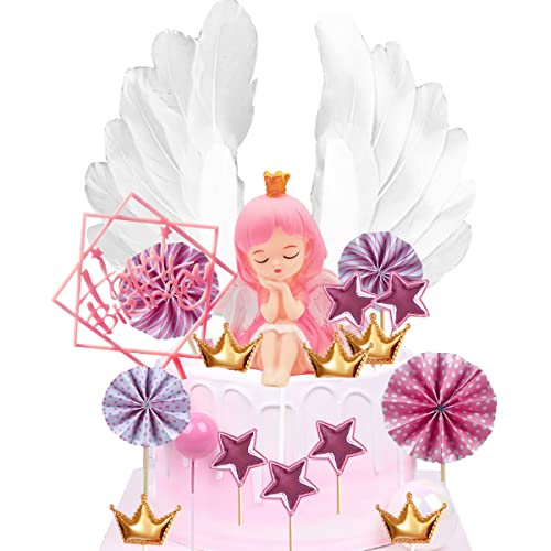 Doyomtoy Kuchen Dekoration Geburtstag,Engel Krone, Sterne, Engelsflügel Tortendeko Torte Topper,Happy Birthday Topper Wolke Sterne Kuchenaufsatz Doyomtoy Kuchen Dekoration Geburtstag,Engel Krone, Sterne, Engelsflügel Tortendeko Torte Topper,Happy Birthday Topper Wolke Sterne Kuchenaufsatz von Doyomtoy