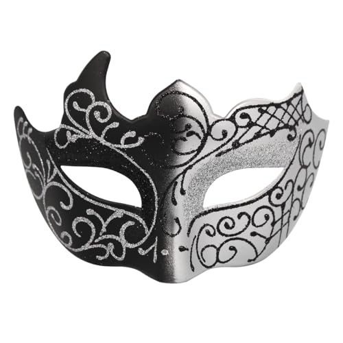 Doyomtoy Maskerade Maske, Venezianische Maske Herren Geheimnisvoll Maskenball Maske Mode Party für Halloween Karneval Party Kostüm Silber Doyomtoy Maskerade Maske, Venezianische Maske Herren Geheimnisvoll Maskenball Maske Mode Party für Halloween Karneval Party Kostüm Silber von Doyomtoy