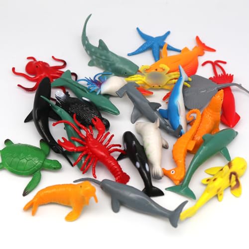 Doyomtoy Ozean Tiere Figuren, 24 Stück Meerestiere Figuren Ocean Spielfiguren Delfin Seepferdchen Krake Seestern für Kinder Party Favor Supplies Doyomtoy Ozean Tiere Figuren, 24 Stück Meerestiere Figuren Ocean Spielfiguren Delfin Seepferdchen Krake Seestern für Kinder Party Favor Supplies von Doyomtoy
