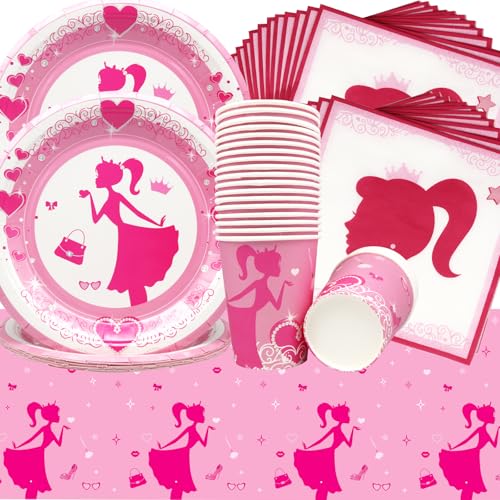 Doyomtoy Prinzessin Geschirr Set,61 Stück Geburtstag Party Set Geburtstagsteller Tassen Servietten Tischtücher,Prinzessin Geburtstag Mädchen Partygeschirr Set für Kinder Party Geburtstag Doyomtoy Prinzessin Geschirr Set,61 Stück Geburtstag Party Set Geburtstagsteller Tassen Servietten Tischtücher,Prinzessin Geburtstag Mädchen Partygeschirr Set für Kinder Party Geburtstag von Doyomtoy
