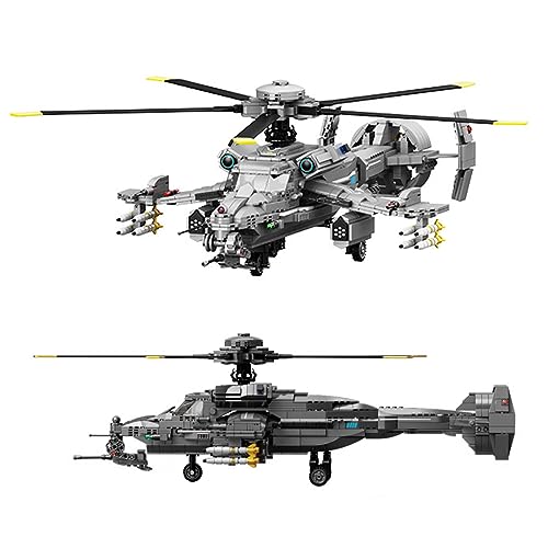 Doyomtoy Sci-Fi Fighter Jet Bauklotzenset, Firewolf Helicopter Modellbauklötze, Geburtstagsgeschenk für Kinder und Erwachsene, Sammlerstück, 1161 Stück… von Doyomtoy