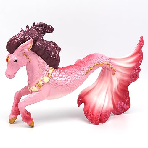 Doyomtoy Seepferdchen Elf Spielfigur Meeres Familie, Unterwasserpferd Mythische Pegasus Modell Magische Energie Kreatur Solide Farbige Seepferdchen von Doyomtoy