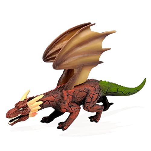 Doyomtoy Warcraft Feuerdrache, Feuerdrache Realistisch Fliegender Drache Spielzeug Kinder Spielzeug-Action-Figur -Kindergeburtstagsgeschenke von Doyomtoy