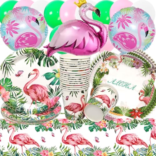 Hawaii Geburtstag Deko,Doyomtoy 76 Stück Flamingo Partygeschirr Set Geburtstag Party Set Geburtstagsteller Tassen Servietten Flamingo Balloon Geburtstag für Karneval Geburtstag Party Decoration Hawaii Geburtstag Deko,Doyomtoy 76 Stück Flamingo Partygeschirr Set Geburtstag Party Set Geburtstagsteller Tassen Servietten Flamingo Balloon Geburtstag für Karneval Geburtstag Party Decoration von Doyomtoy