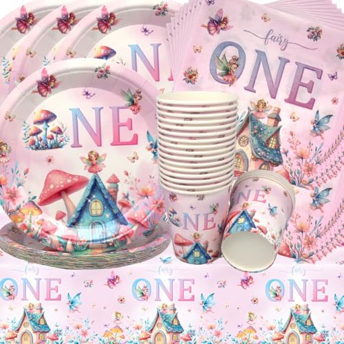 Märchenhaftes Geburtstag,Doyomtoy 61 Stück Fee Blumen Pilz Partygeschirr 1 Jahr Party Mädchen Feen Geburtstagsteller Tassen Servietten für Kindergeburtstag Blumen Party Deko Baby Shower 1. Geburtstag Märchenhaftes Geburtstag,Doyomtoy 61 Stück Fee Blumen Pilz Partygeschirr 1 Jahr Party Mädchen Feen Geburtstagsteller Tassen Servietten für Kindergeburtstag Blumen Party Deko Baby Shower 1. Geburtstag von Doyomtoy