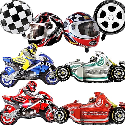Motocross Geburtstag,Doyomtoy 8 Stück Motorrad Geburtstag Junge Dekoration Renn-Auto Luftballon Set Dekoration Rennwagen für Kinder Geburtstag Motto-Party Motocross Geburtstag,Doyomtoy 8 Stück Motorrad Geburtstag Junge Dekoration Renn-Auto Luftballon Set Dekoration Rennwagen für Kinder Geburtstag Motto-Party von Doyomtoy