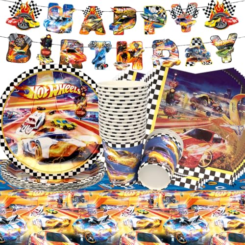 Doyomtoy Rennwagen Geburtstag Deko, 62 Stück Partygeschirr Rennauto Geburtstag Party Set Geburtstagsteller Tassen Servietten für Racing Car Geburtstag Party Zubehör Supplies Doyomtoy Rennwagen Geburtstag Deko, 62 Stück Partygeschirr Rennauto Geburtstag Party Set Geburtstagsteller Tassen Servietten für Racing Car Geburtstag Party Zubehör Supplies von Doyomtoy