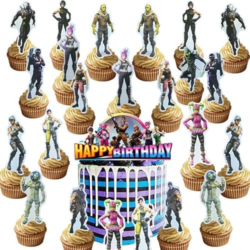 Spiel Thema Geburtstag Tortendeko,Doyomtoy Video Gaming Spiel Cake Topper Videospiel Cupcake Topper Spielthema Geburtstag für Kinder Party Kuchen 25 Stück Spiel Thema Geburtstag Tortendeko,Doyomtoy Video Gaming Spiel Cake Topper Videospiel Cupcake Topper Spielthema Geburtstag für Kinder Party Kuchen 25 Stück von Doyomtoy