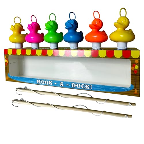 Entenangeln Set mit 6 mehrfarbigen Enten aus Kunststoff mit Haken und Gewicht, inklusive 2 Angelruten mit Haken, Badespielzeug - Poolspielzeug - Entenfischen, Jungen und Mädchen Entenangeln Set mit 6 mehrfarbigen Enten aus Kunststoff mit Haken und Gewicht, inklusive 2 Angelruten mit Haken, Badespielzeug - Poolspielzeug - Entenfischen, Jungen und Mädchen von Dozer