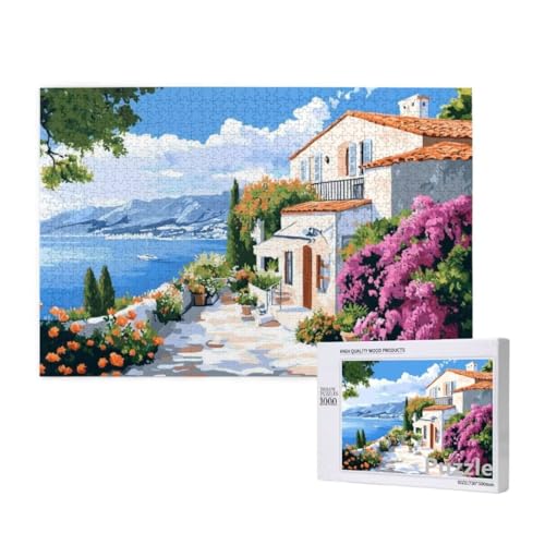 Architektur Puzzle 3000 Teile Erwachsene, Groß Puzzle Blume Muster Design, Jigsaw 122x81cm Size mit Geschenkboxverpackung, Wanddeko Wohnzimmer, Geschenke für Frauen, Geschenke für Männer,Model834 von Dozsconz