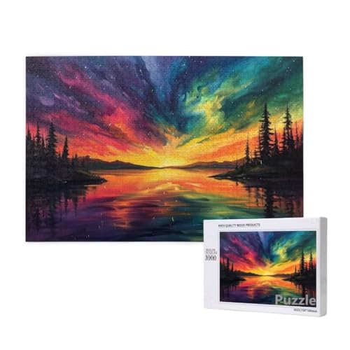 Aurora Puzzle 2000 Teile Erwachsene, Groß Puzzle Landschaft Muster Design, Holz Jigsaw 99x70cm Size mit Geschenkboxverpackung, Wanddeko Wohnzimmer, Geschenke für Frauen, Geschenke für Männer,Model84 Aurora Puzzle 2000 Teile Erwachsene, Groß Puzzle Landschaft Muster Design, Holz Jigsaw 99x70cm Size mit Geschenkboxverpackung, Wanddeko Wohnzimmer, Geschenke für Frauen, Geschenke für Männer,Model84 von Dozsconz