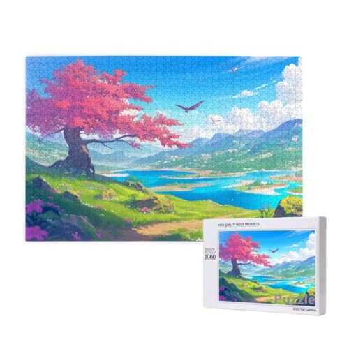 Baum Puzzle 1000 Teile Erwachsene, Groß Puzzle Landschaft Muster Design, Holz Jigsaw 75x50cm Size mit Geschenkboxverpackung, Wanddeko Wohnzimmer, Geschenke für Frauen, Geschenke für Männer,Model344 Baum Puzzle 1000 Teile Erwachsene, Groß Puzzle Landschaft Muster Design, Holz Jigsaw 75x50cm Size mit Geschenkboxverpackung, Wanddeko Wohnzimmer, Geschenke für Frauen, Geschenke für Männer,Model344 von Dozsconz