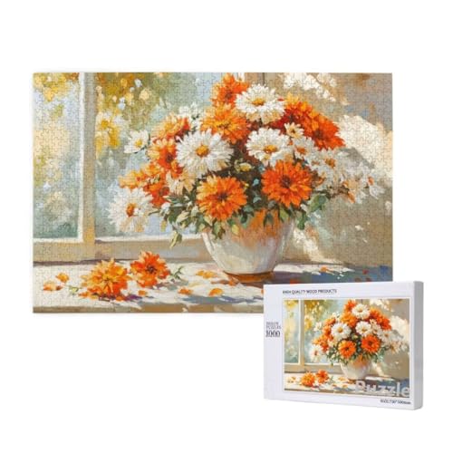 Blume Puzzle 1500 Teile Erwachsene, Groß Puzzle Fensterbank Muster Design, Jigsaw 87x57cm Size mit Geschenkboxverpackung, Wanddeko Wohnzimmer, Geschenke für Frauen, Geschenke für Männer,Model1586 Blume Puzzle 1500 Teile Erwachsene, Groß Puzzle Fensterbank Muster Design, Jigsaw 87x57cm Size mit Geschenkboxverpackung, Wanddeko Wohnzimmer, Geschenke für Frauen, Geschenke für Männer,Model1586 von Dozsconz