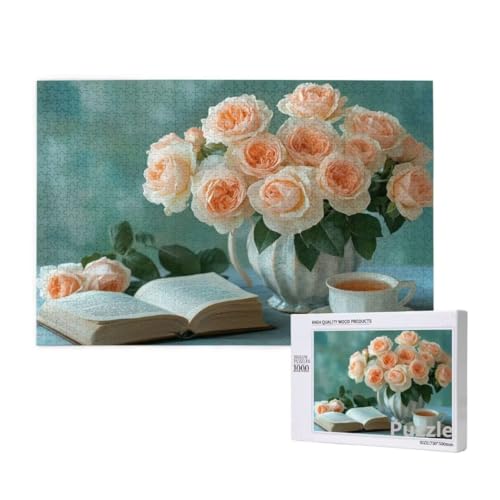 Blume Puzzle 2000 Teile Erwachsene, Groß Puzzle Buch Muster Design, Holz Jigsaw 99x70cm Size mit Geschenkboxverpackung for Wanddeko Wohnzimmer, Geschenke für Frauen, Geschenke für Männer,Model1136 Blume Puzzle 2000 Teile Erwachsene, Groß Puzzle Buch Muster Design, Holz Jigsaw 99x70cm Size mit Geschenkboxverpackung for Wanddeko Wohnzimmer, Geschenke für Frauen, Geschenke für Männer,Model1136 von Dozsconz