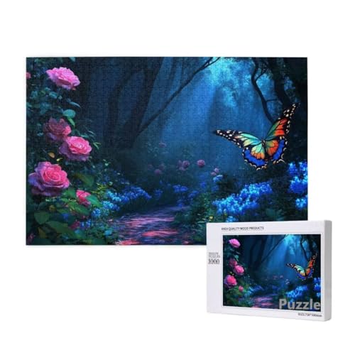 Blume Puzzle 2000 Teile Erwachsene, Groß Puzzle Schmetterling Muster Design, Jigsaw 99x70cm Size mit Geschenkboxverpackung, Wanddeko Wohnzimmer, Geschenke für Frauen, Geschenke für Männer,Model488 von Dozsconz