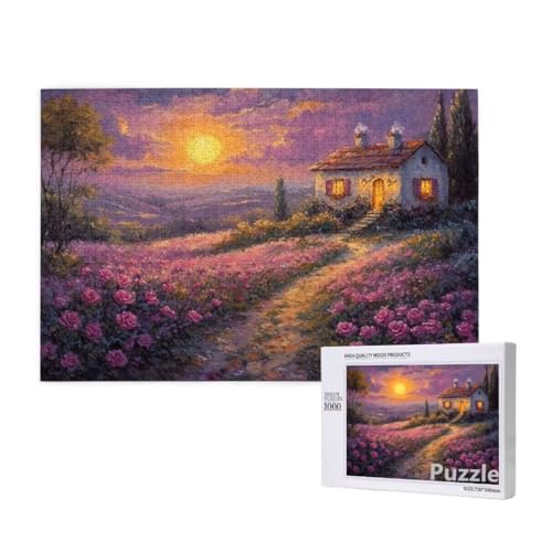 Blume Puzzle 2000 Teile Erwachsene, Groß Puzzle Sonnenuntergang Muster Design, Jigsaw 99x70cm Size mit Geschenkboxverpackung, Wanddeko Wohnzimmer, Geschenke für Frauen, Geschenke für Männer,Model696 von Dozsconz