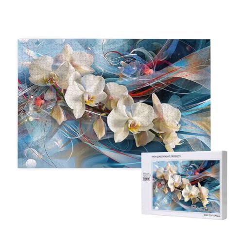 Blume Puzzle 2000 Teile Erwachsene, Groß Puzzle abstrakt Muster Design, Holz Jigsaw 99x70cm Size mit Geschenkboxverpackung for Wanddeko Wohnzimmer, Geschenke für Frauen, Geschenke für Männer,Model148 von Dozsconz