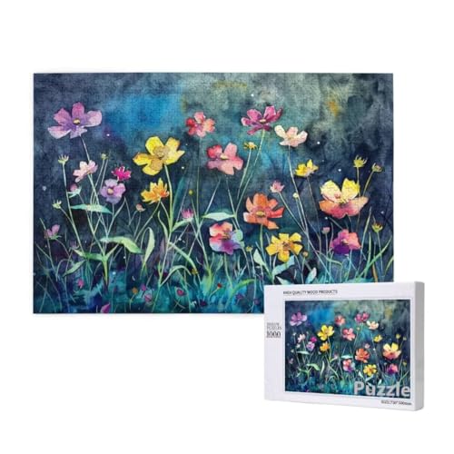 Blume Puzzle 3000 Teile Erwachsene, Groß Puzzle Kunst Muster Design, Holz Jigsaw 122x81cm Size mit Geschenkboxverpackung for Wanddeko Wohnzimmer, Geschenke für Frauen, Geschenke für Männer,Model678 von Dozsconz
