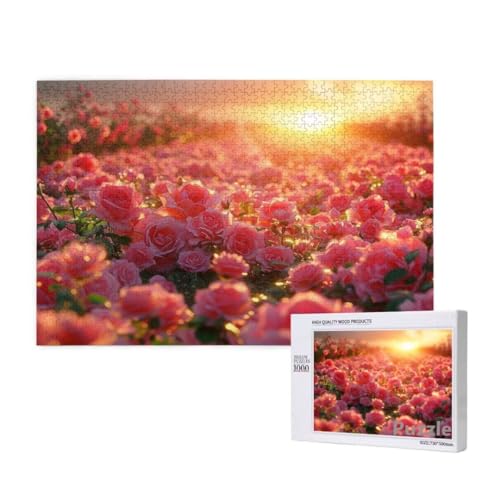 Blume Puzzle 3000 Teile Erwachsene, Groß Puzzle Sonnenuntergang Muster Design, Jigsaw 122x81cm Size mit Geschenkboxverpackung, Wanddeko Wohnzimmer, Geschenke für Frauen, Geschenke für Männer,Model22 von Dozsconz