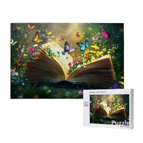 Buch Puzzle 1500 Teile Erwachsene, Groß Puzzle Schmetterling Muster Design, Jigsaw 87x57cm Size mit Geschenkboxverpackung, Wanddeko Wohnzimmer, Geschenke für Frauen, Geschenke für Männer,Model1296 Buch Puzzle 1500 Teile Erwachsene, Groß Puzzle Schmetterling Muster Design, Jigsaw 87x57cm Size mit Geschenkboxverpackung, Wanddeko Wohnzimmer, Geschenke für Frauen, Geschenke für Männer,Model1296 von Dozsconz
