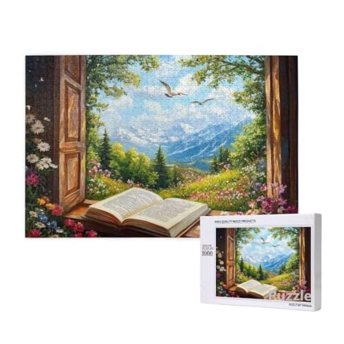 Buch Puzzle 2000 Teile Erwachsene, Groß Puzzle Landschaft Muster Design, Holz Jigsaw 99x70cm Size mit Geschenkboxverpackung, Wanddeko Wohnzimmer, Geschenke für Frauen, Geschenke für Männer,Model1300 Buch Puzzle 2000 Teile Erwachsene, Groß Puzzle Landschaft Muster Design, Holz Jigsaw 99x70cm Size mit Geschenkboxverpackung, Wanddeko Wohnzimmer, Geschenke für Frauen, Geschenke für Männer,Model1300 von Dozsconz
