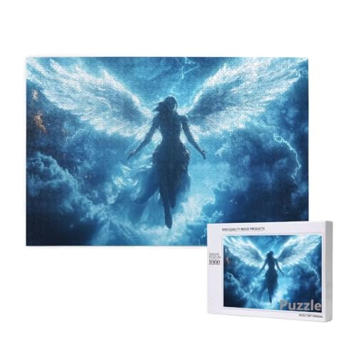 Engel Puzzle 2000 Teile Erwachsene, Groß Puzzle Fantasie Muster Design, Holz Jigsaw 99x70cm Size mit Geschenkboxverpackung for Wanddeko Wohnzimmer, Geschenke für Frauen, Geschenke für Männer,Model378 von Dozsconz