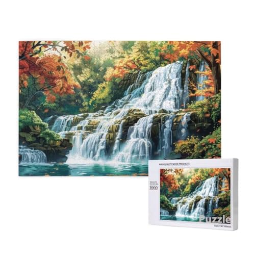 Fallen Puzzle 1500 Teile Erwachsene, Groß Puzzle Landschaft Muster Design, Jigsaw 87x57cm Size mit Geschenkboxverpackung, Wanddeko Wohnzimmer, Geschenke für Frauen, Geschenke für Männer,Model1412 von Dozsconz