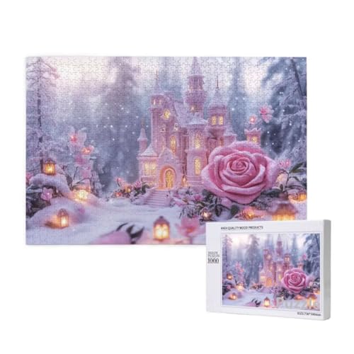 Festung Puzzle 3000 Teile Erwachsene, Groß Puzzle Blume Muster Design, Holz Jigsaw 122x81cm Size mit Geschenkboxverpackung for Wanddeko Wohnzimmer, Geschenke für Frauen, Geschenke für Männer,Model876 von Dozsconz
