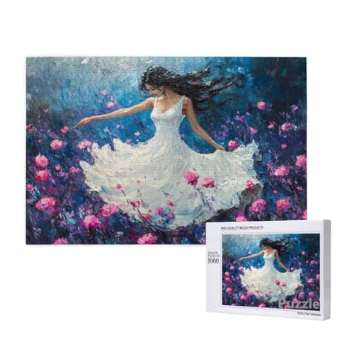 Frau Puzzle 1500 Teile Erwachsene, Groß Puzzle Blume Muster Design, Holz Jigsaw 87x57cm Size mit Geschenkboxverpackung for Wanddeko Wohnzimmer, Geschenke für Frauen, Geschenke für Männer,Model254 Frau Puzzle 1500 Teile Erwachsene, Groß Puzzle Blume Muster Design, Holz Jigsaw 87x57cm Size mit Geschenkboxverpackung for Wanddeko Wohnzimmer, Geschenke für Frauen, Geschenke für Männer,Model254 von Dozsconz