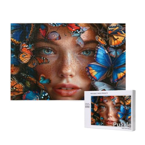 Frau Puzzle 2000 Teile Erwachsene, Groß Puzzle Schmetterling Muster Design, Jigsaw 99x70cm Size mit Geschenkboxverpackung, Wanddeko Wohnzimmer, Geschenke für Frauen, Geschenke für Männer,Model1498 Frau Puzzle 2000 Teile Erwachsene, Groß Puzzle Schmetterling Muster Design, Jigsaw 99x70cm Size mit Geschenkboxverpackung, Wanddeko Wohnzimmer, Geschenke für Frauen, Geschenke für Männer,Model1498 von Dozsconz