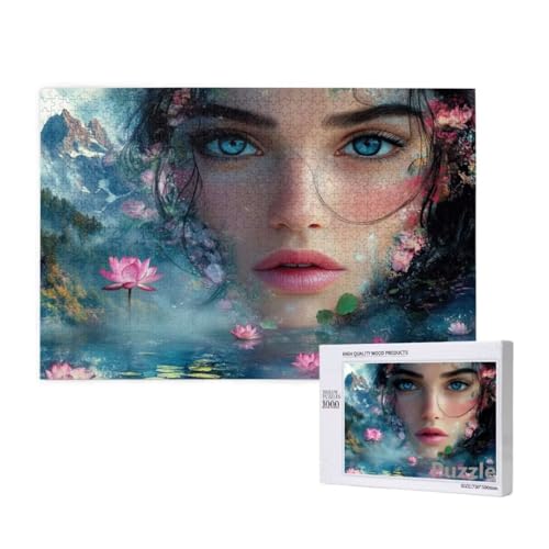 Frau Puzzle 3000 Teile Erwachsene, Groß Puzzle Lotus Muster Design, Holz Jigsaw 122x81cm Size mit Geschenkboxverpackung for Wanddeko Wohnzimmer, Geschenke für Frauen, Geschenke für Männer,Model240 Frau Puzzle 3000 Teile Erwachsene, Groß Puzzle Lotus Muster Design, Holz Jigsaw 122x81cm Size mit Geschenkboxverpackung for Wanddeko Wohnzimmer, Geschenke für Frauen, Geschenke für Männer,Model240 von Dozsconz