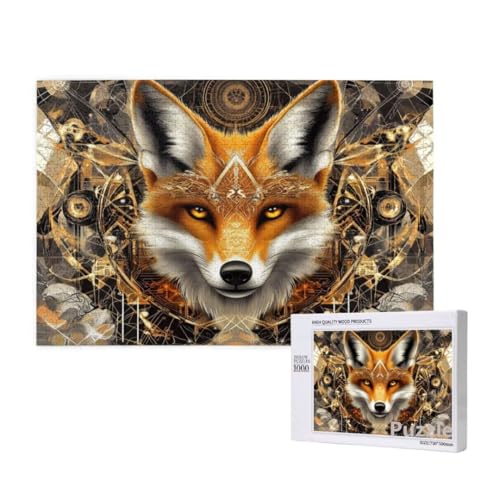 Fuchs Puzzle 1500 Teile Erwachsene, Groß Puzzle Fantasie Muster Design, Holz Jigsaw 87x57cm Size mit Geschenkboxverpackung, Wanddeko Wohnzimmer, Geschenke für Frauen, Geschenke für Männer,Model1258 Fuchs Puzzle 1500 Teile Erwachsene, Groß Puzzle Fantasie Muster Design, Holz Jigsaw 87x57cm Size mit Geschenkboxverpackung, Wanddeko Wohnzimmer, Geschenke für Frauen, Geschenke für Männer,Model1258 von Dozsconz