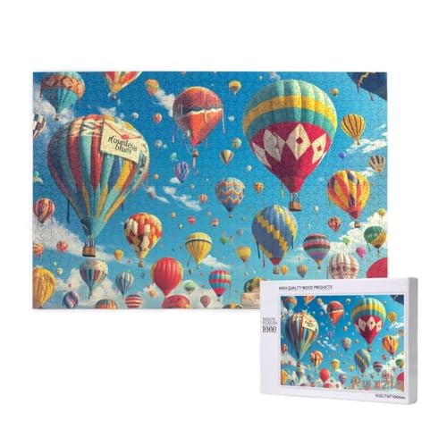 HeißLuftballon Puzzle 3000 Teile Erwachsene, Groß Puzzle Landschaft Muster, Jigsaw 122x81cm Size mit Geschenkboxverpackung, Wanddeko Wohnzimmer, Geschenke für Frauen, Geschenke für Männer,Model16 von Dozsconz
